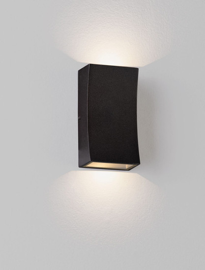 Nova Luce LED Außen-Wandleuchte Boxy 6W warmweiss 3000K IP65 Schwarz Aluminium 12x6,5cm 9030150