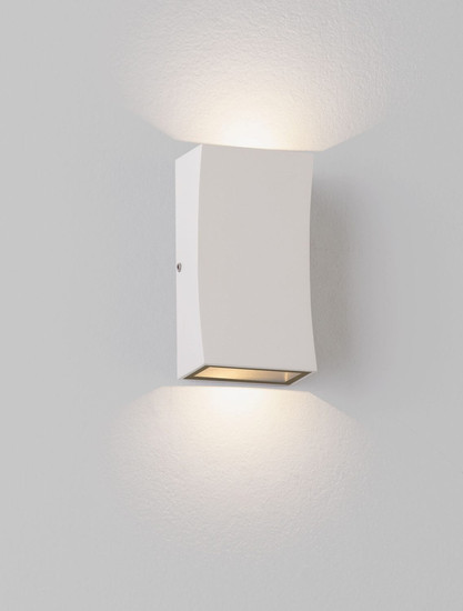 Nova Luce LED Außen-Wandleuchte Boxy 6W warmweiss 3000K IP65 Weiß Aluminium 12x6,5cm 9030151
