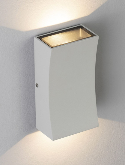 Nova Luce LED Außen-Wandleuchte Boxy 6W warmweiss 3000K IP65 Weiß Aluminium 12x6,5cm 9030151