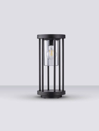 Nova Luce Wegeleuchte Elysium E27 IP65 salzwasserfest Schwarz Aluminium 35cm 9030152