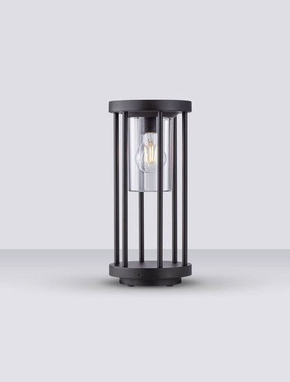 Nova Luce Wegeleuchte Elysium E27 IP65 salzwasserfest Schwarz Aluminium 35cm 9030152
