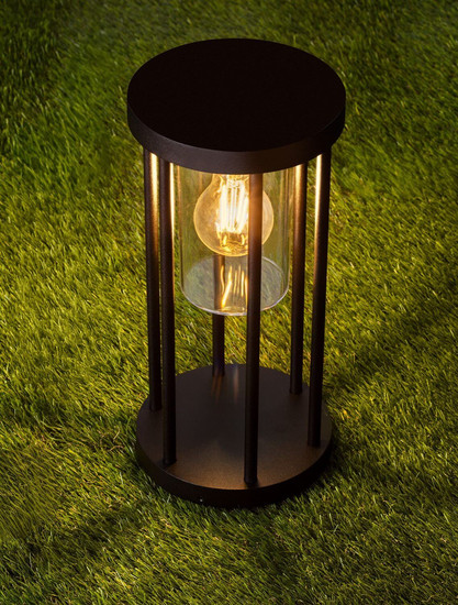 Nova Luce Wegeleuchte Elysium E27 IP65 salzwasserfest Schwarz Aluminium 35cm 9030152