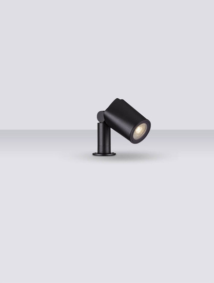 Nova Luce Erdspießleuchte Spy schwenkbar GU10 IP65 salzwasserfest Schwarz Aluminium 19cm 9030155