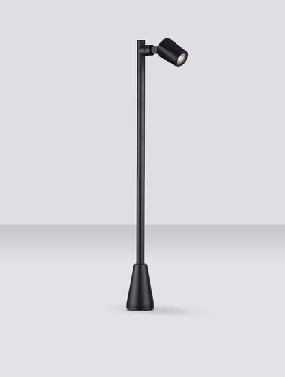 Nova Luce Wegeleuchte Spy schwenkbar GU10 IP65 salzwasserfest Schwarz Aluminium 100cm 9030157