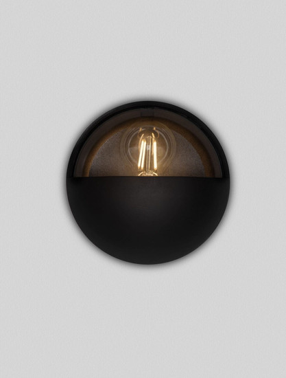 Nova Luce Außen-Wandleuchte Amel E27 IP65 salzwasserfest Schwarz Aluminium Ø17,5cm 9030166