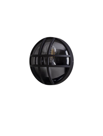 Nova Luce Außen-Wandleuchte Amel E27 IP65 salzwasserfest Schwarz Aluminium Ø17,5cm 9030167