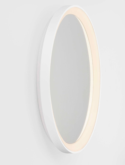 Nova Luce LED Spiegel Onar 21W warmweiss 3000K IP44 Weiß Aluminium Spiegelglas Ø58cm 9030500