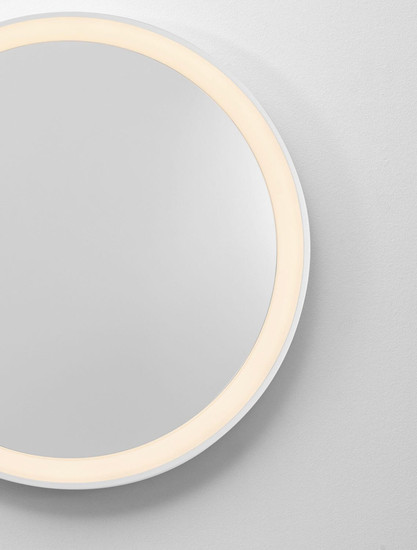 Nova Luce LED Spiegel Onar 21W warmweiss 3000K IP44 Weiß Aluminium Spiegelglas Ø58cm 9030500