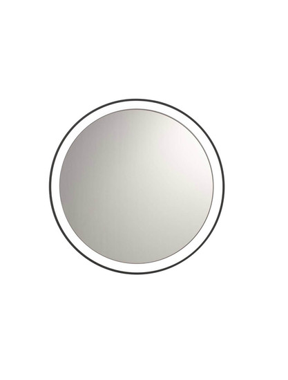 Nova Luce LED Spiegel Onar 21W warmweiss 3000K IP44 Schwarz Aluminium Spiegelglas Ø58cm 9030501