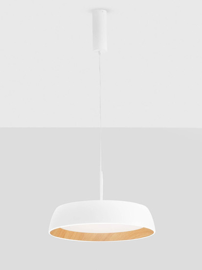 Nova Luce LED Pendelleuchte Sigi dimmbar 40W warmweiss 3000K Weiß Aluminium Metall Ø45cm 9030506