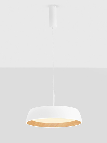 Nova Luce LED Pendelleuchte Sigi dimmbar 40W warmweiss 3000K Weiß Aluminium Metall Ø45cm 9030506