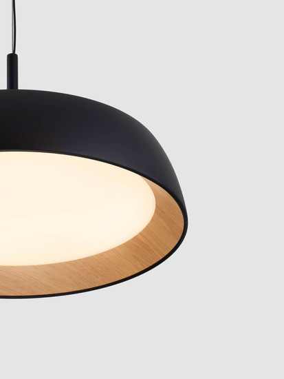 Nova Luce LED Pendelleuchte Sigi dimmbar 40W warmweiss 3000K Schwarz Aluminium Metall Ø45cm 9030507
