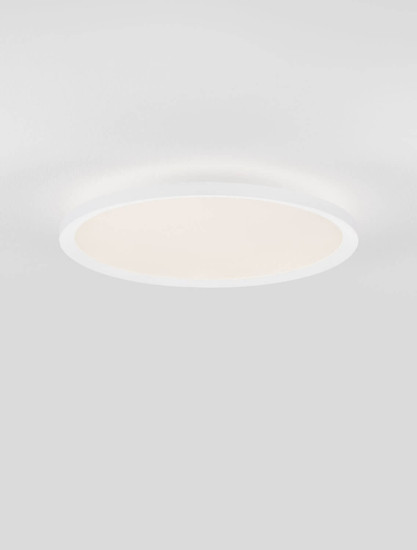 Nova Luce LED Deckenleuchte Aoton dimmbar 35W CCT warm-/neutralweiss 2700/3000/4000K Weiß Aluminium Metall Ø40cm 9030508