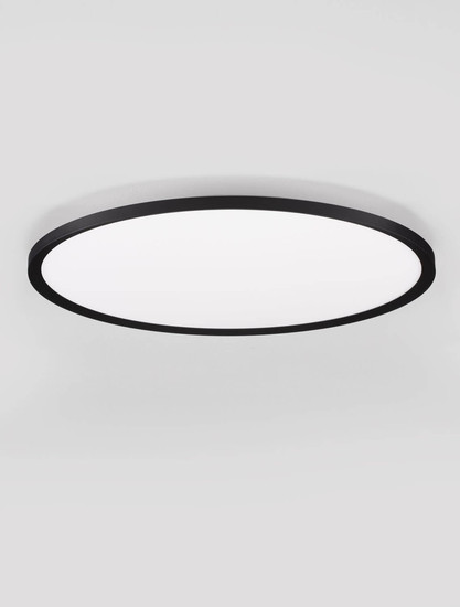 Nova Luce LED Deckenleuchte Aoton dimmbar 55W CCT warm-/neutralweiss 2700/3000/4000K Schwarz Aluminium Metall Ø60cm 9030512