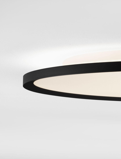 Nova Luce LED Deckenleuchte Aoton dimmbar 55W CCT warm-/neutralweiss 2700/3000/4000K Schwarz Aluminium Metall Ø60cm 9030512