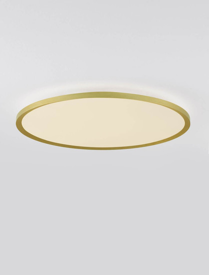 Nova Luce LED Deckenleuchte Aoton dimmbar 55W CCT warm-/neutralweiss 2700/3000/4000K Gold Aluminium Metall Ø60cm 9030513