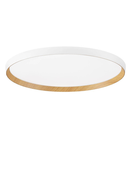 Nova Luce LED Deckenleuchte Vomos dimmbar 55W CCT warm-/neutralweiss 2700/3000/4000K Weiß Holz Aluminium Metall Ø60cm 9030516