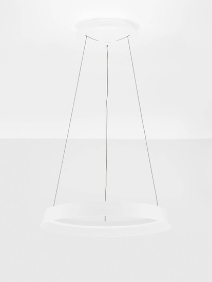 Nova Luce LED Pendelleuchte Ormi dimmbar 38W CCT warmweiss 2700/3000K Weiß Aluminium Ø45cm 9030518