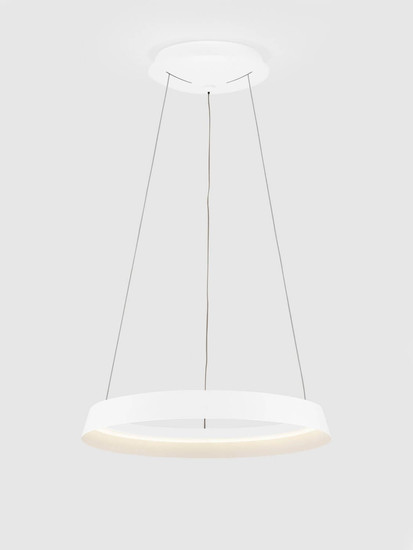 Nova Luce LED Pendelleuchte Ormi dimmbar 38W CCT warmweiss 2700/3000K Weiß Aluminium Ø45cm 9030518