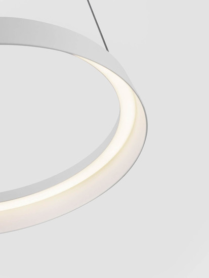 Nova Luce LED Pendelleuchte Ormi dimmbar 38W CCT warmweiss 2700/3000K Weiß Aluminium Ø45cm 9030518
