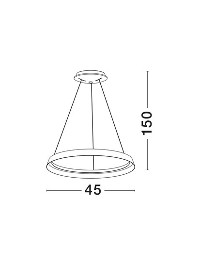 Nova Luce LED Pendelleuchte Ormi dimmbar 38W CCT warmweiss 2700/3000K Weiß Aluminium Ø45cm 9030518