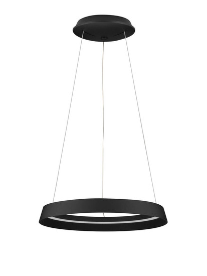 Nova Luce LED Pendelleuchte Ormi dimmbar 38W CCT warmweiss 2700/3000K Schwarz Aluminium Ø45cm 9030519