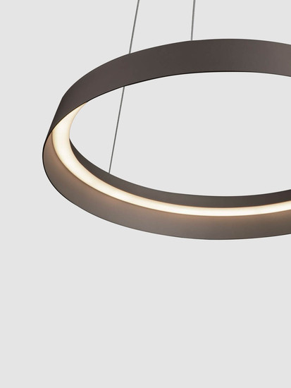 Nova Luce LED Pendelleuchte Ormi dimmbar 38W CCT warmweiss 2700/3000K Champagnergold Aluminium Ø45cm 9030520