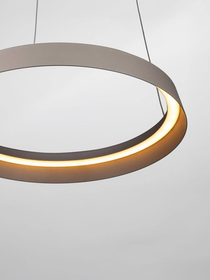 Nova Luce LED Pendelleuchte Ormi dimmbar 38W CCT warmweiss 2700/3000K Champagnergold Aluminium Ø45cm 9030520