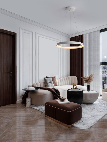 Nova Luce LED Pendelleuchte Ormi dimmbar 52W CCT warmweiss 2700/3000K Weiß Aluminium Ø60cm 9030521