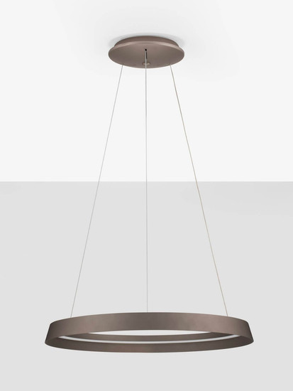 Nova Luce LED Pendelleuchte Ormi dimmbar 52W CCT warmweiss 2700/3000K Champagnergold Aluminium Ø60cm 9030523