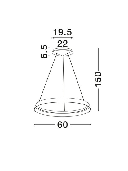 Nova Luce LED Pendelleuchte Ormi dimmbar 52W CCT warmweiss 2700/3000K Champagnergold Aluminium Ø60cm 9030523