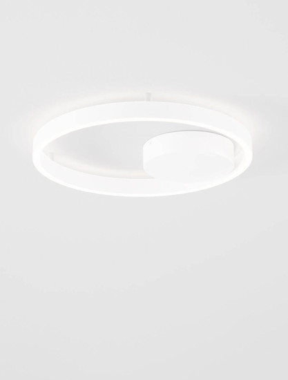 Nova Luce LED Deckenleuchte Hedra dimmbar 40W warmweiss 3000K Weiß Aluminium Metall Ø40cm 9030524