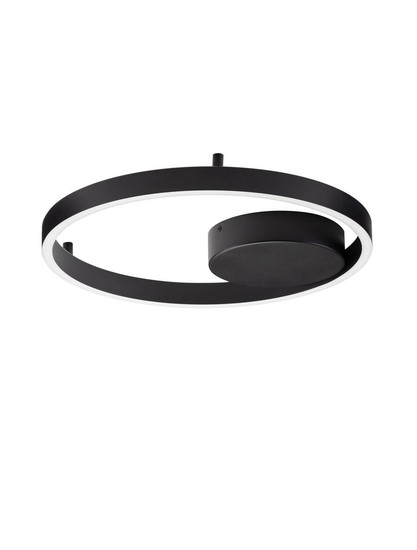 Nova Luce LED Deckenleuchte Hedra dimmbar 40W warmweiss 3000K Schwarz Aluminium Metall Ø40cm 9030525
