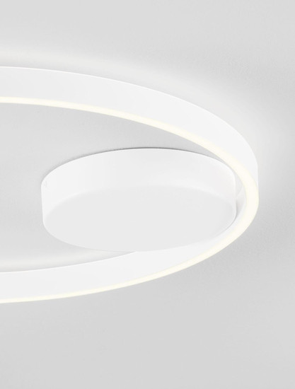 Nova Luce LED Deckenleuchte Hedra dimmbar 60W warmweiss 3000K Weiß Aluminium Metall Ø60cm 9030526