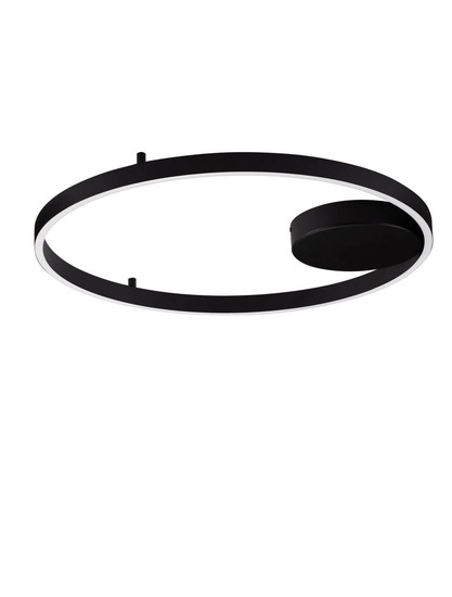 Nova Luce LED Deckenleuchte Hedra dimmbar 60W warmweiss 3000K Schwarz Aluminium Metall Ø60cm 9030527