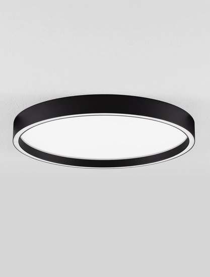 Nova Luce LED Deckenleuchte Istos dimmbar 38W CCT warm-/neutralweiss 2700/3000/4000K Schwarz Aluminium Metall Ø50cm 9030529