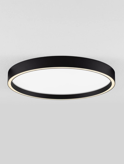 Nova Luce LED Deckenleuchte Istos dimmbar 38W CCT warm-/neutralweiss 2700/3000/4000K Schwarz Aluminium Metall Ø50cm 9030529