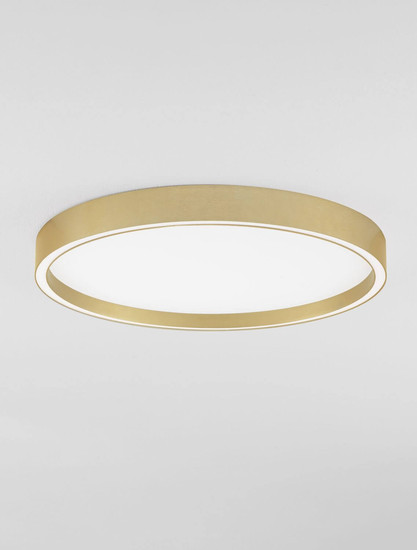 Nova Luce LED Deckenleuchte Istos dimmbar 38W CCT warm-/neutralweiss 2700/3000/4000K Gold Aluminium Metall Ø50cm 9030530