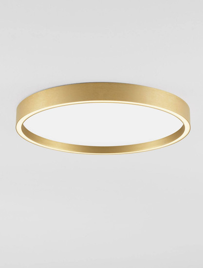 Nova Luce LED Deckenleuchte Istos dimmbar 38W CCT warm-/neutralweiss 2700/3000/4000K Gold Aluminium Metall Ø50cm 9030530