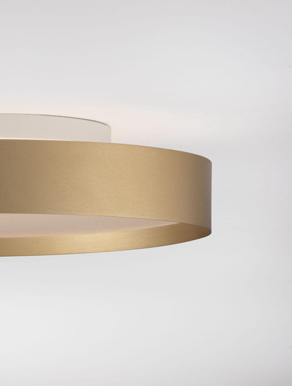 Nova Luce LED Deckenleuchte Roi dimmbar 37W CCT warm-/neutralweiss 2700/3000/4000K Gold Aluminium Metall Ø40cm 9030533