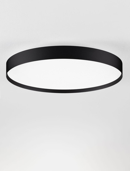 Nova Luce LED Deckenleuchte Roi dimmbar 48W CCT warm-/neutralweiss 2700/3000/4000K Schwarz Aluminium Metall Ø50cm 9030535
