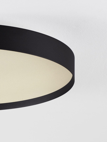 Nova Luce LED Deckenleuchte Roi dimmbar 48W CCT warm-/neutralweiss 2700/3000/4000K Schwarz Aluminium Metall Ø50cm 9030535