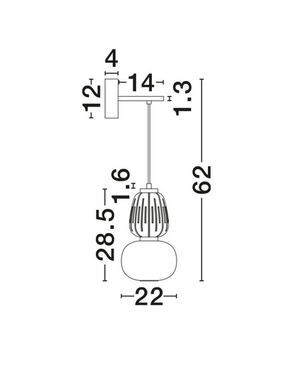 Nova Luce LED Wandleuchte Movil dimmbar 18W warmweiss 3000K Opal Platingold Glas Metall Ø22cm 9030540