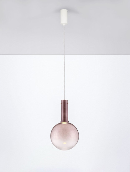 Nova Luce LED Pendelleuchte Nostos dimmbar 6W warmweiss 3000K Braun Gold Weiß Glas Metall Ø25cm 9030543