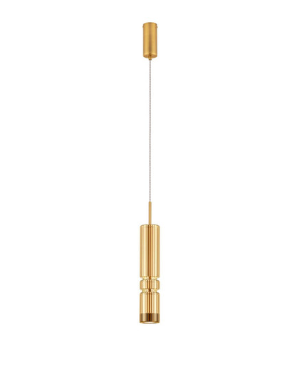 Nova Luce LED Pendelleuchte Bento 7W warmweiss 3000K Cognac Messinggold Glas Metall Ø8cm 9030552