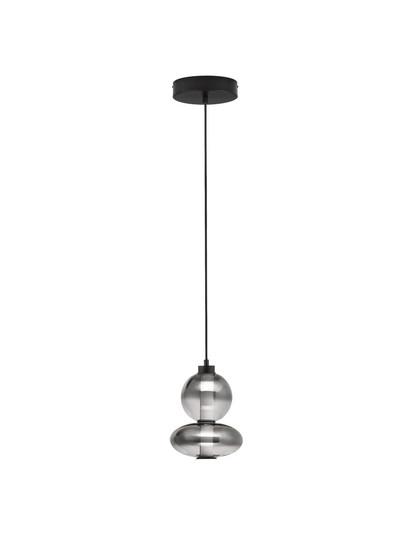 Nova Luce LED Pendelleuchte Bally dimmbar 12W warmweiss 3000K Rauchgrau Schwarz Glas Metall Ø20cm 9030554