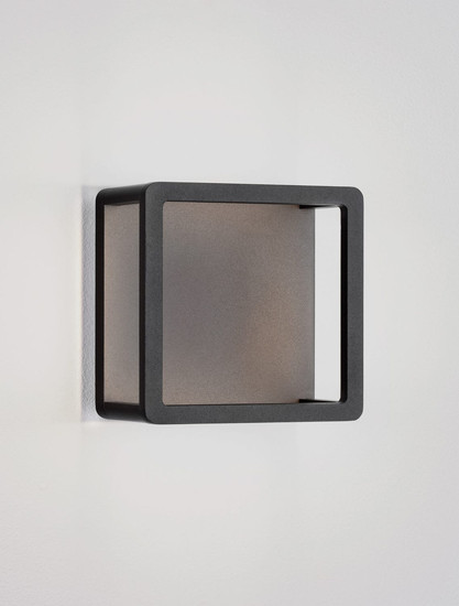 Nova Luce LED Außen-Wandleuchte Misti 9W warmweiss 3000K IP65 Schwarz Aluminium 18x18cm 9030568