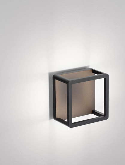 Nova Luce LED Außen-Wandleuchte Misti 9W warmweiss 3000K IP65 Schwarz Aluminium 18x18cm 9030568