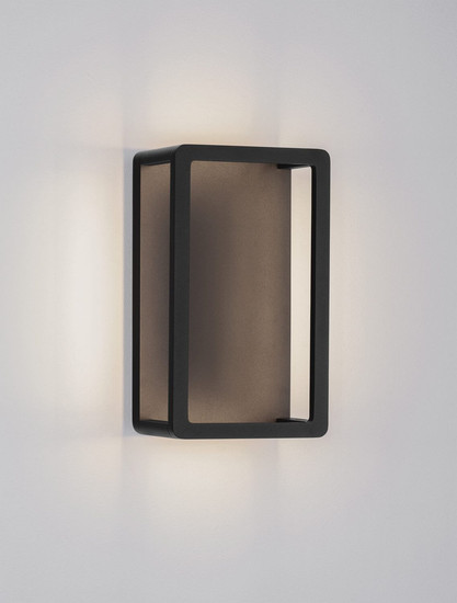 Nova Luce LED Außen-Wandleuchte Akmi 9W warmweiss 3000K IP65 Schwarz Aluminium 26x15cm 9030570