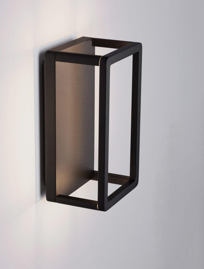 Nova Luce LED Außen-Wandleuchte Akmi 9W warmweiss 3000K IP65 Schwarz Aluminium 26x15cm 9030570